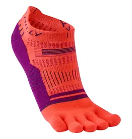 Perfecta Toes - Socklet - Hot Coral/ Grape Juice/ Charcoal