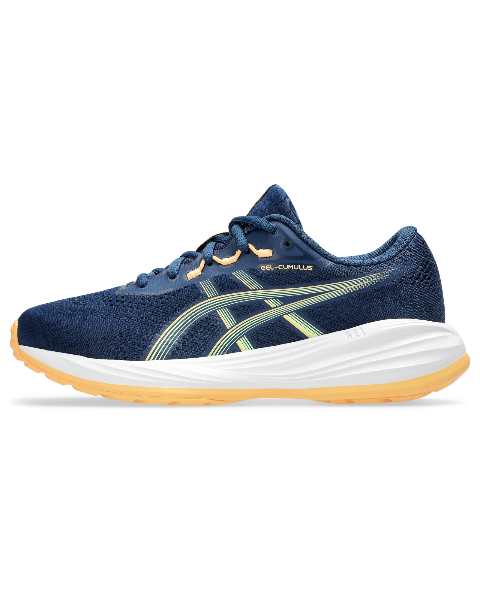Asics GEL-CUMULUS 28 GS-Kinderen-INDEPENDENCE BLUE/ORANGE GLOW
