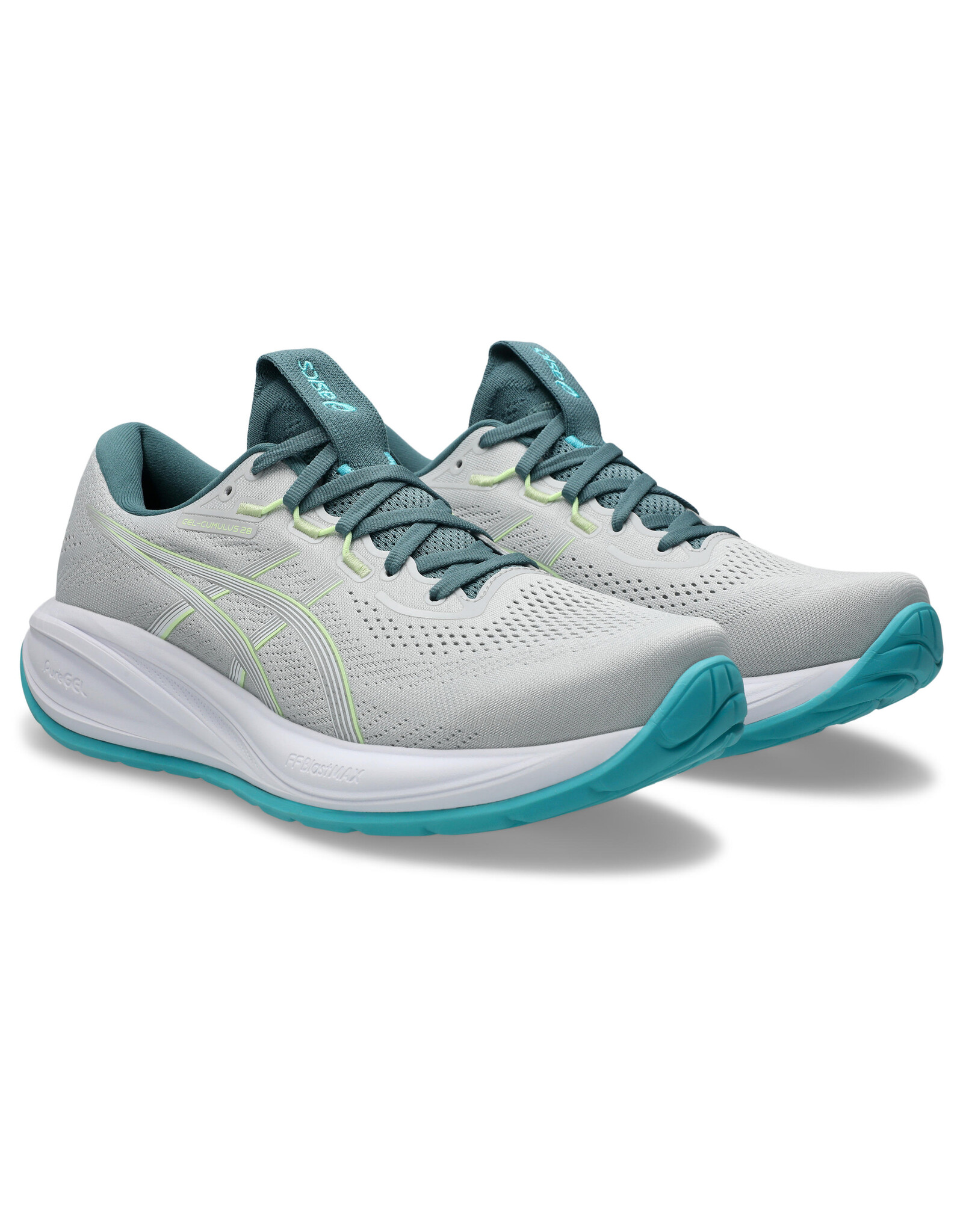 Asics GEL-CUMULUS 28-Heren-CLOUD GREY/ENERGY AQUA