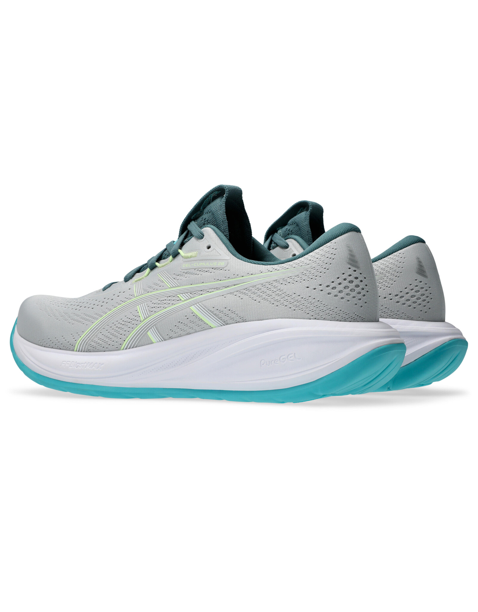 Asics GEL-CUMULUS 28-Heren-CLOUD GREY/ENERGY AQUA