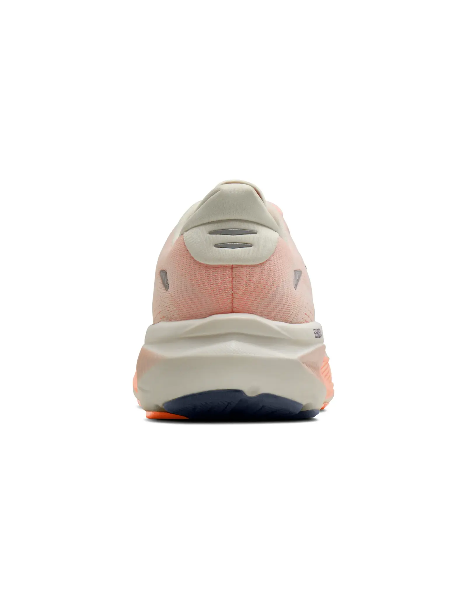 Brooks Ghost 18-Dames (2a)-Star White/Cyber Peach/Grey