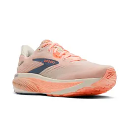 Brooks Ghost 18-Dames (2a)-Star White/Cyber Peach/Grey