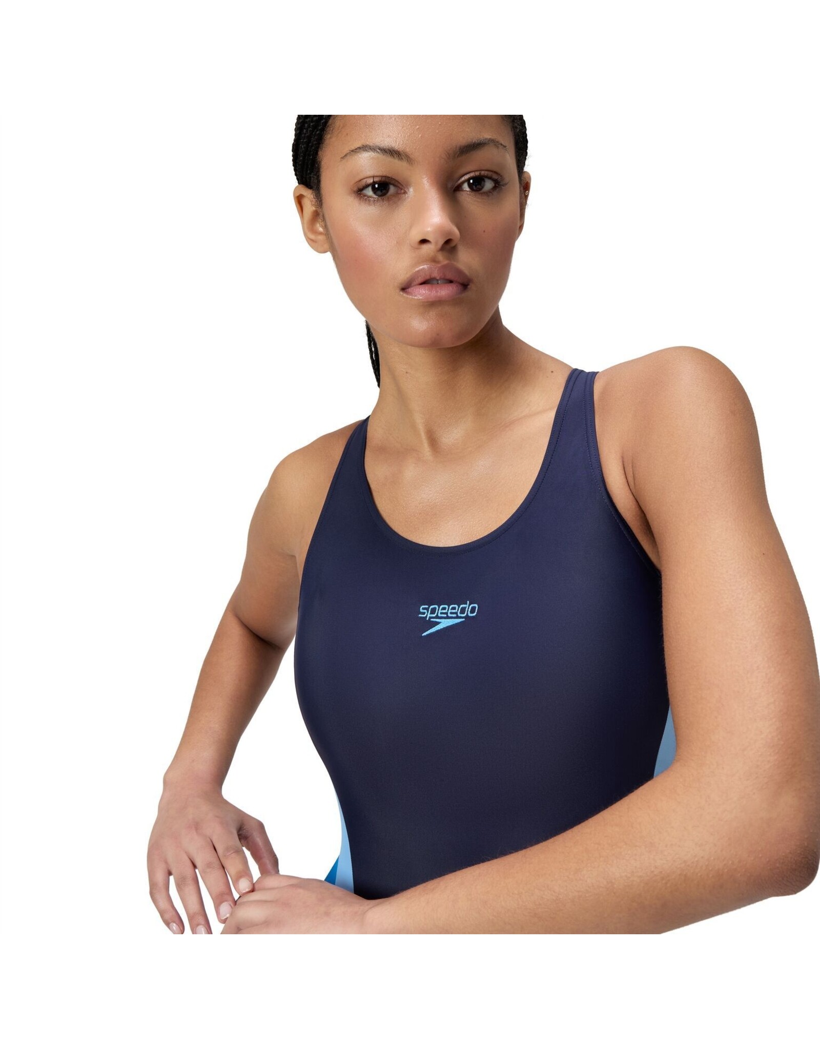 Speedo COLOURBLOCK SPLICE MUSCLEBACK 1P NAV/BLU