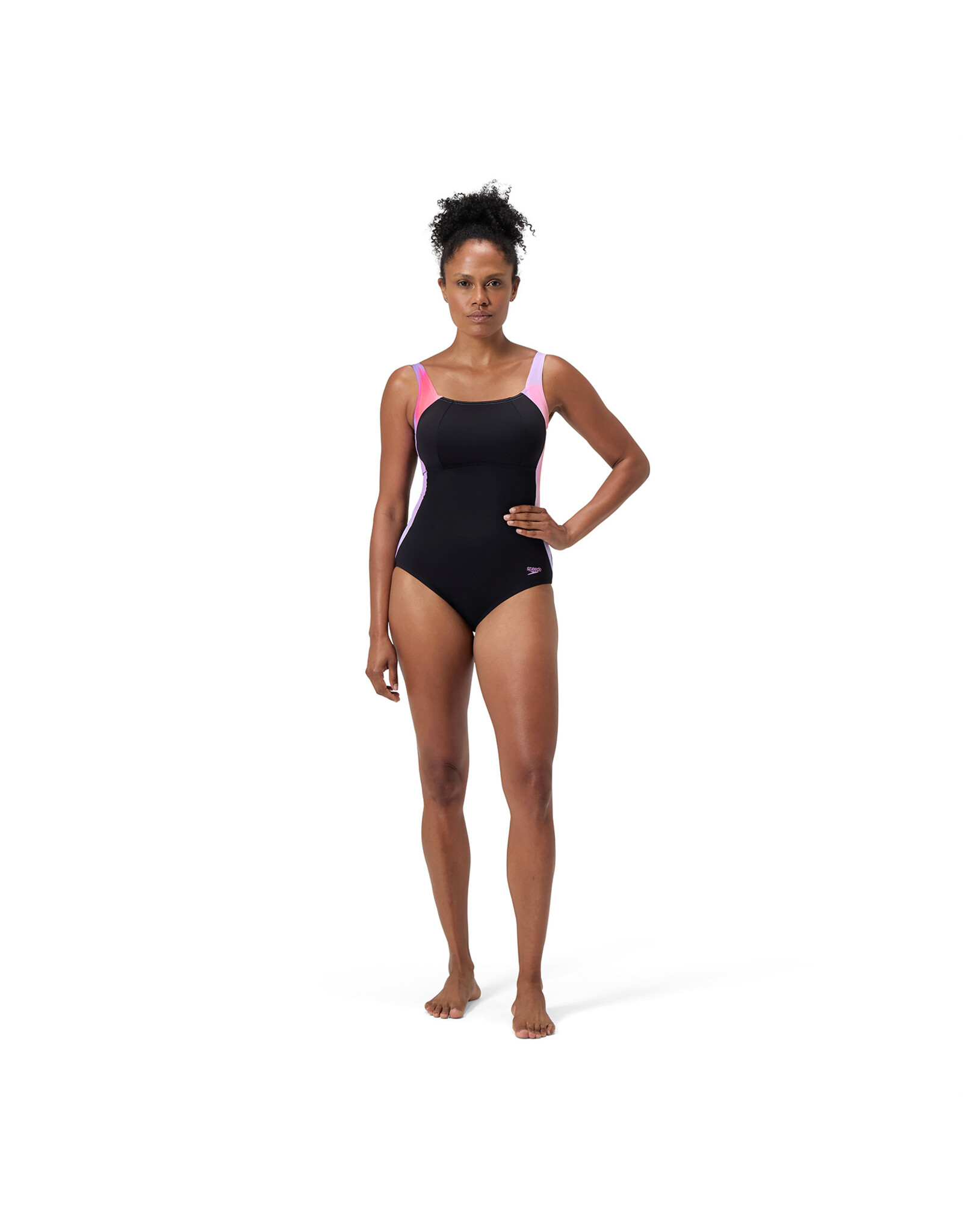 Speedo LUNA LUSTRE PRINTED 1P BLA/PUR