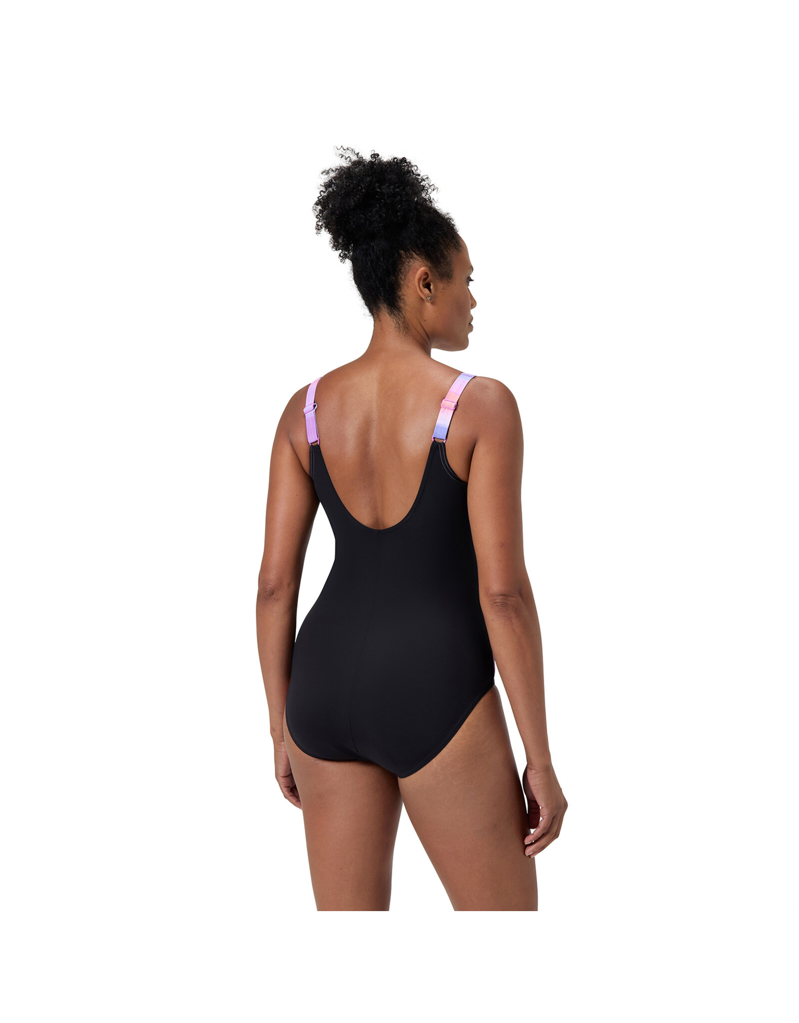 Speedo LUNA LUSTRE PRINTED 1P BLA/PUR