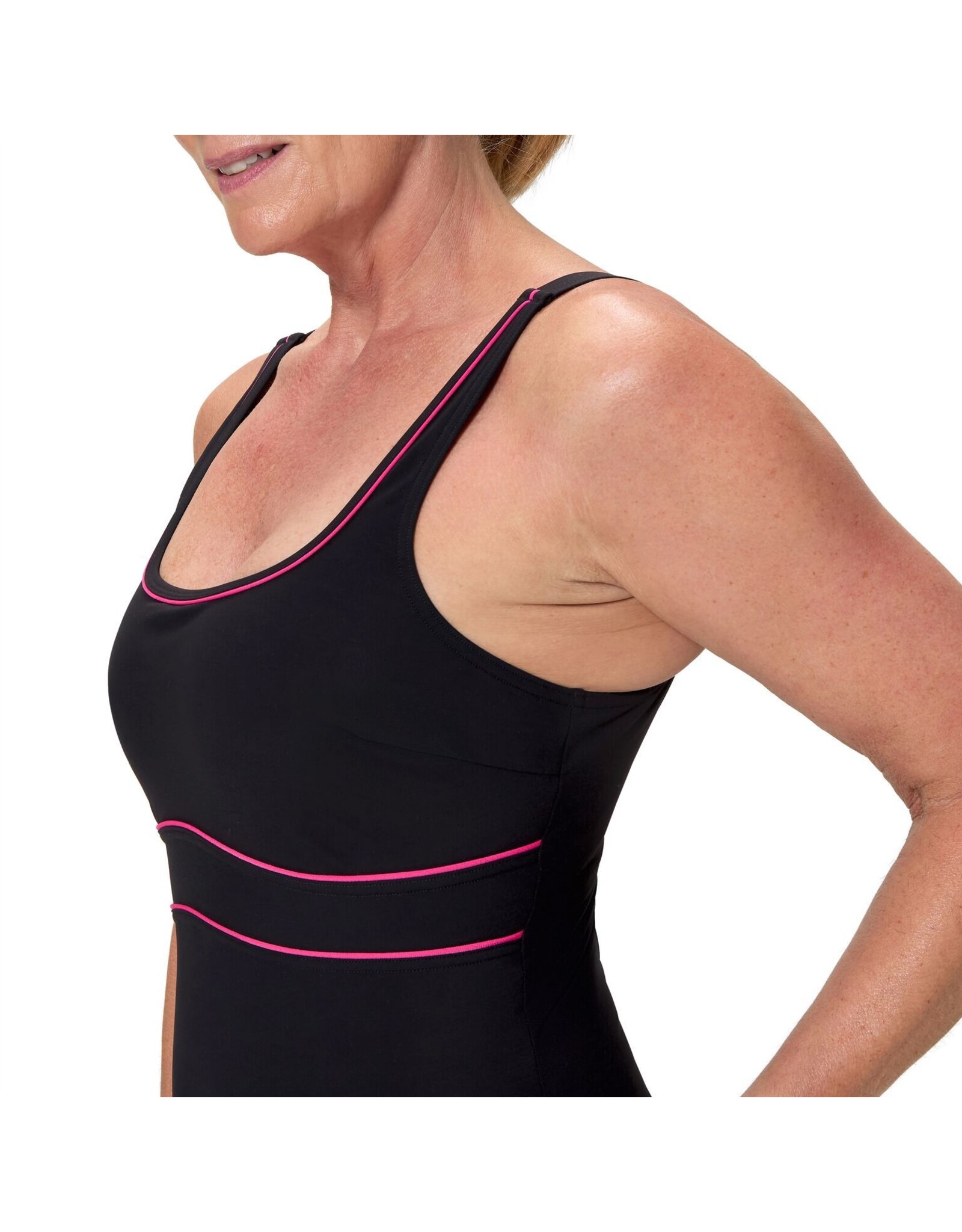Speedo SOLID CONTOUR ECLIPSE 1P BLA/PIN