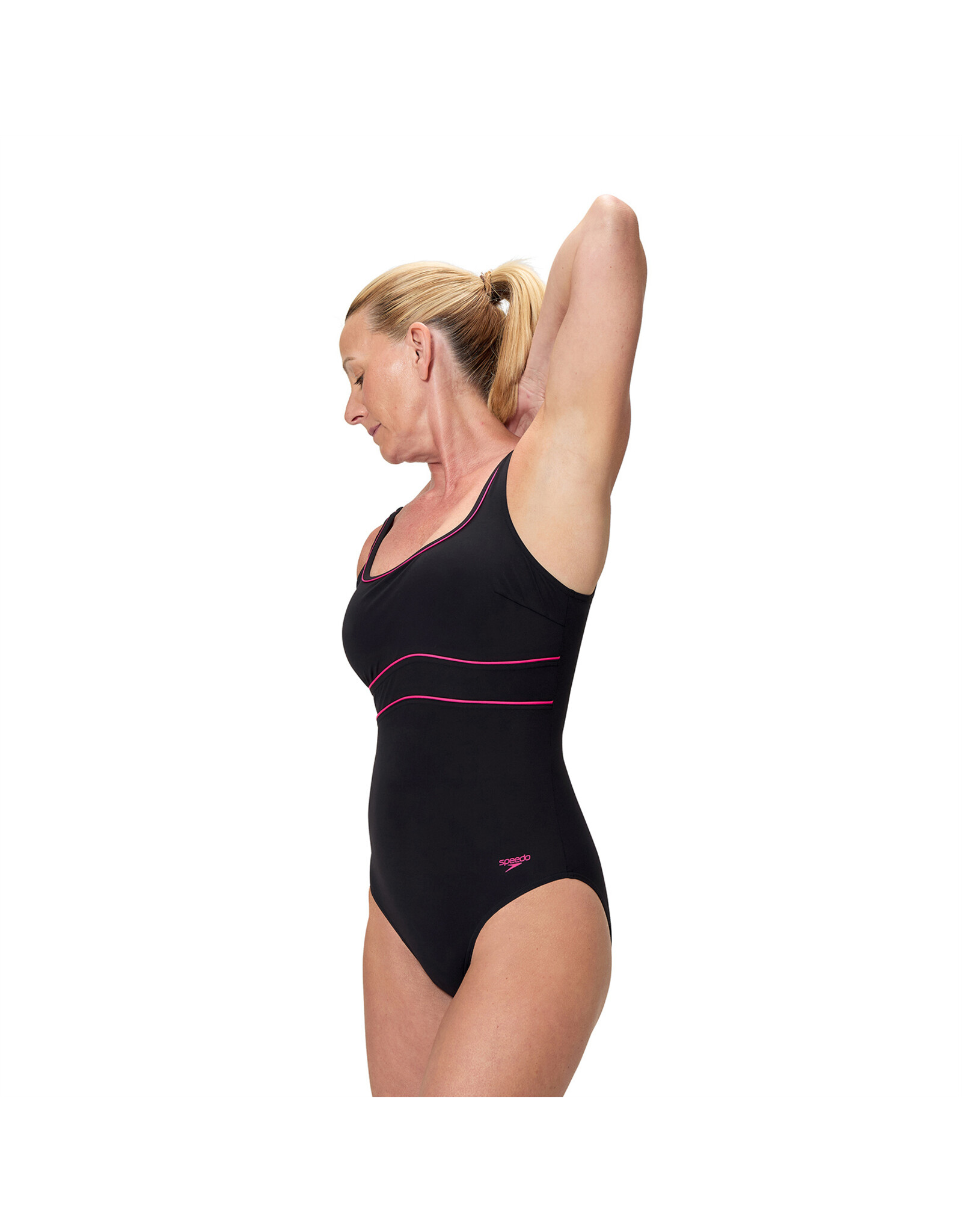 Speedo SOLID CONTOUR ECLIPSE 1P BLA/PIN