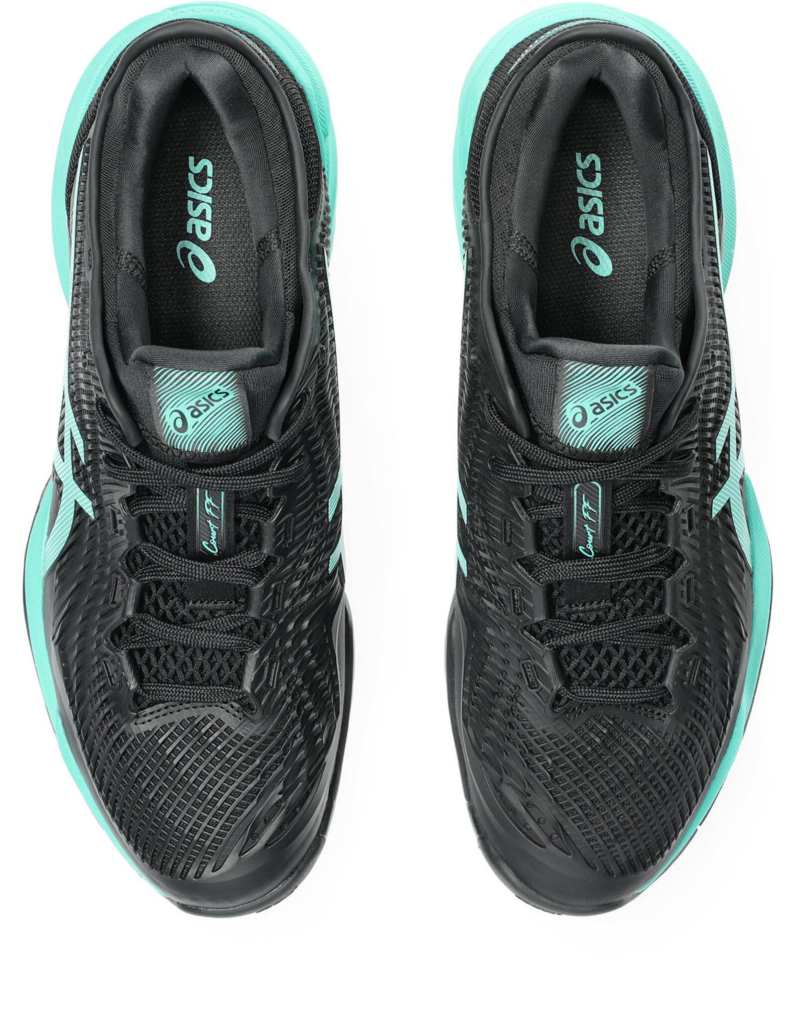Asics COURT FF 3-BLACK/AURORA GREEN-Heren