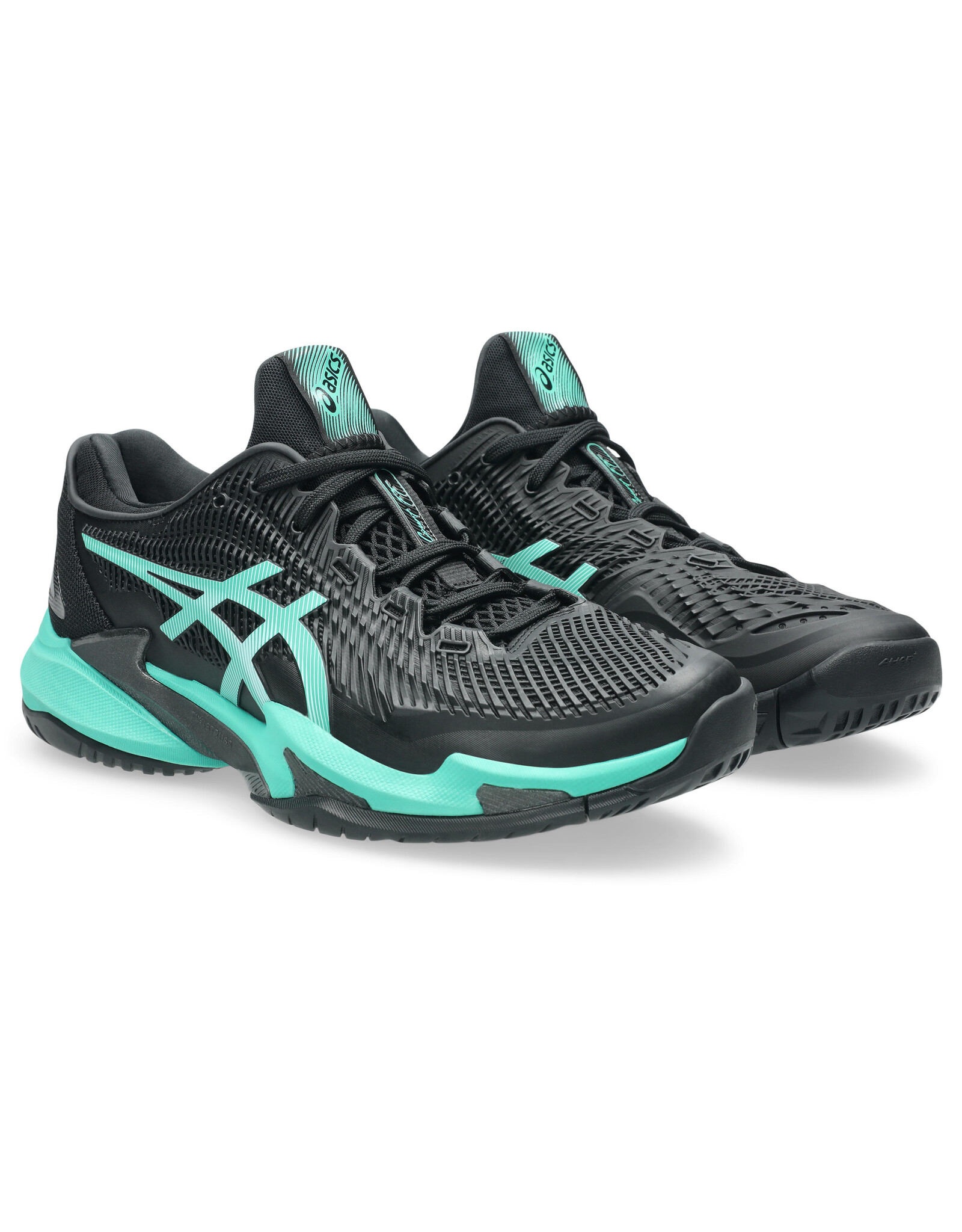 Asics COURT FF 3-BLACK/AURORA GREEN-Heren