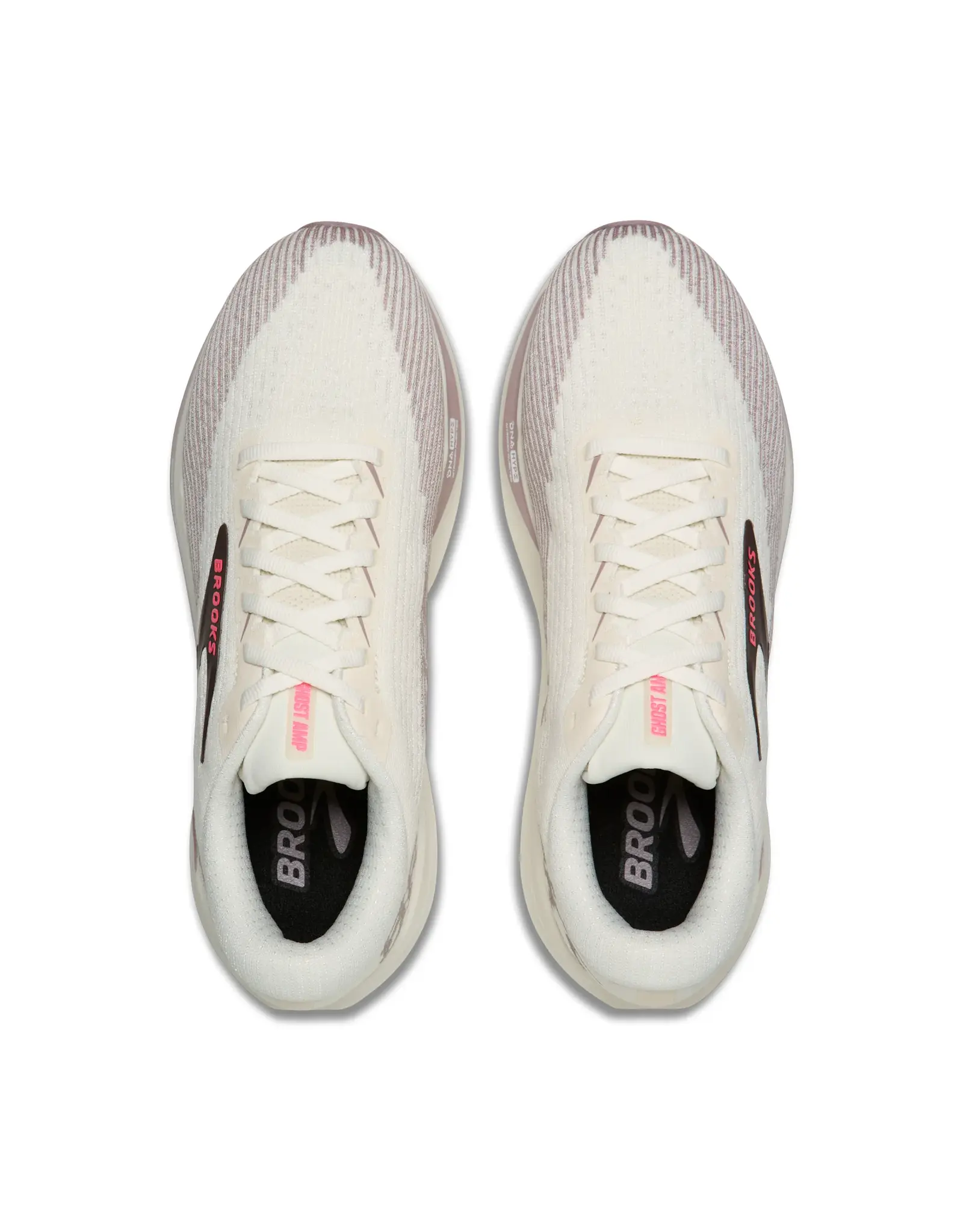Brooks Ghost Amp-Dames-Arctic Wolf/Dove/Pink