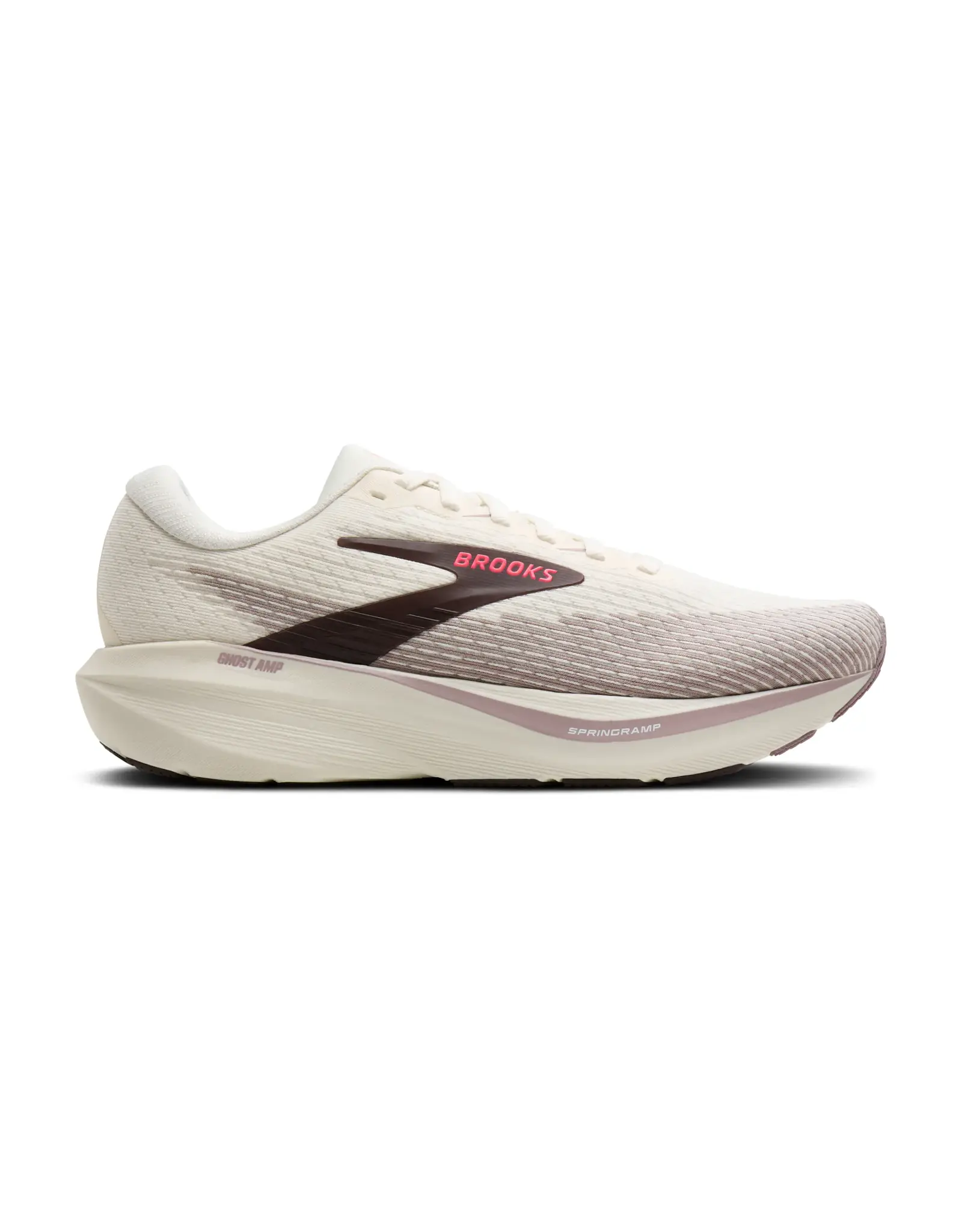 Brooks Ghost Amp-Dames-Arctic Wolf/Dove/Pink