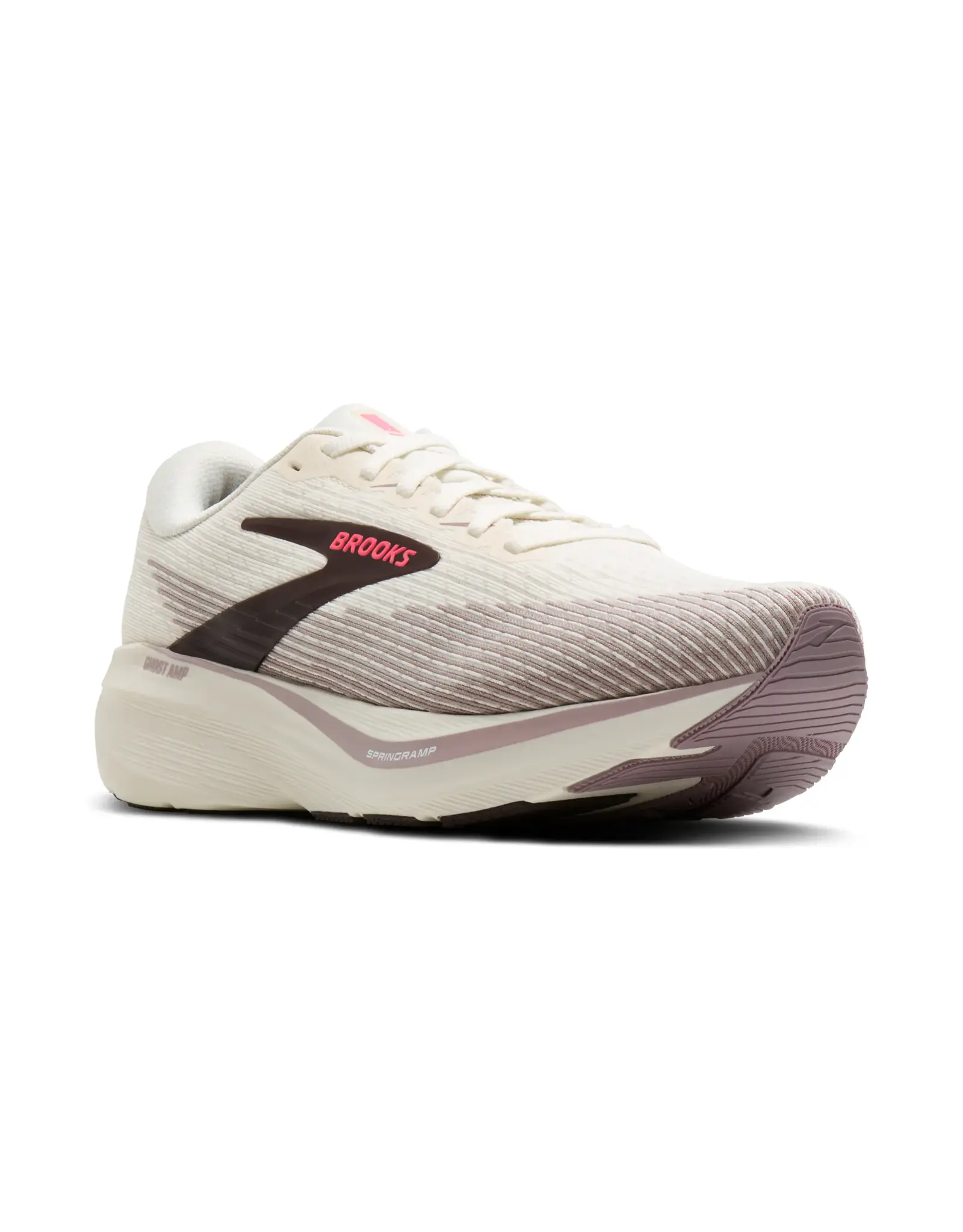 Brooks Ghost Amp-Dames-Arctic Wolf/Dove/Pink