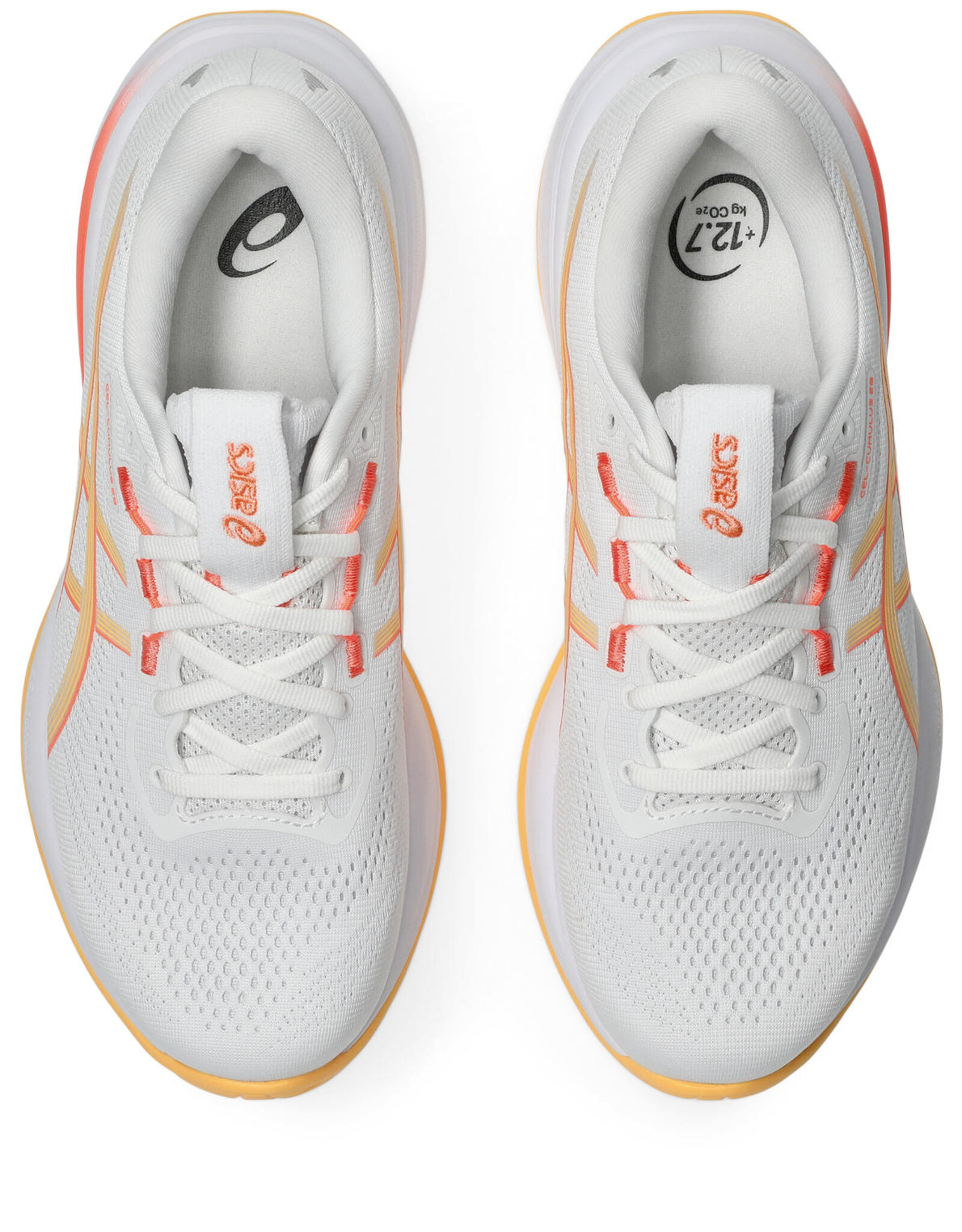 Asics GEL-CUMULUS 28-Dames-WHITE/ORANGE GLOW
