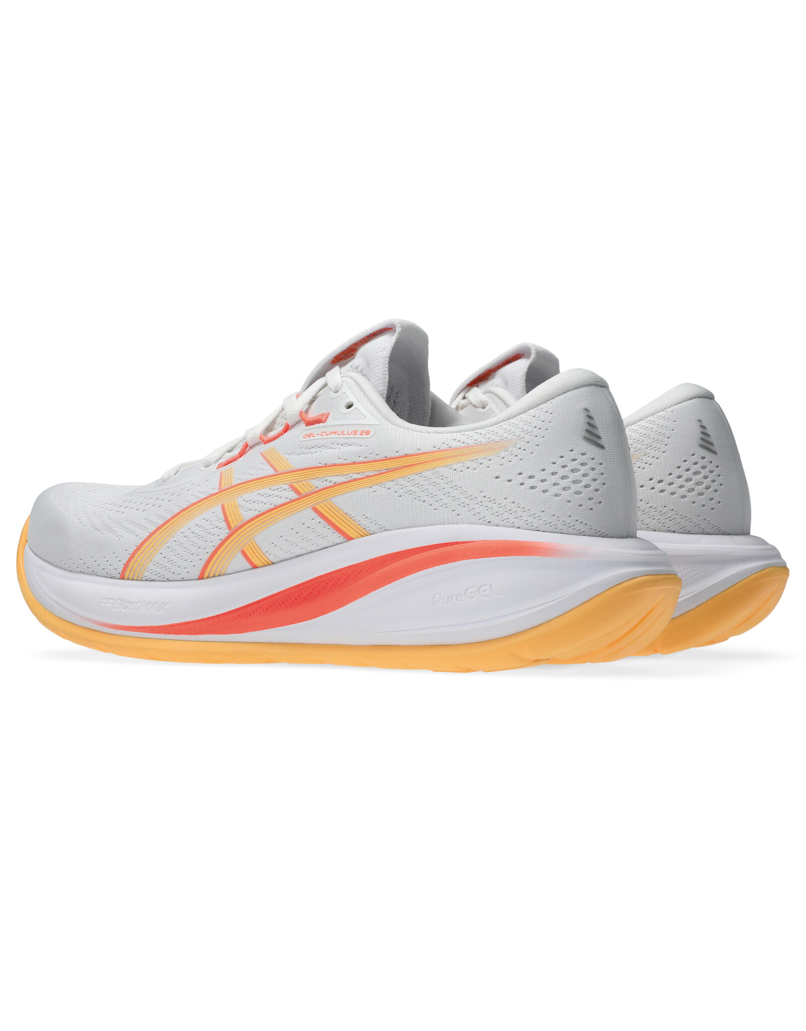 Asics GEL-CUMULUS 28-Dames-WHITE/ORANGE GLOW