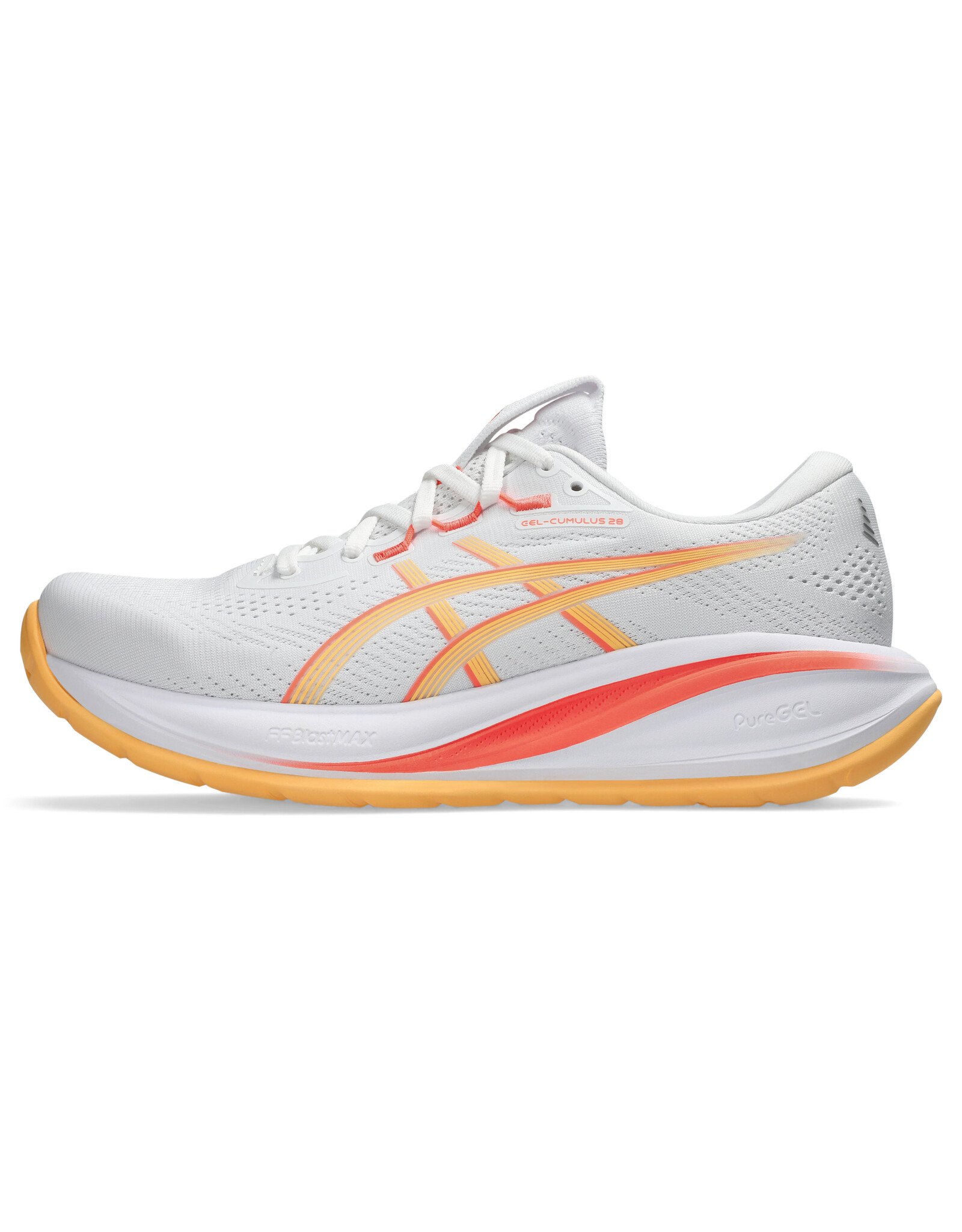 Asics GEL-CUMULUS 28-Dames-WHITE/ORANGE GLOW