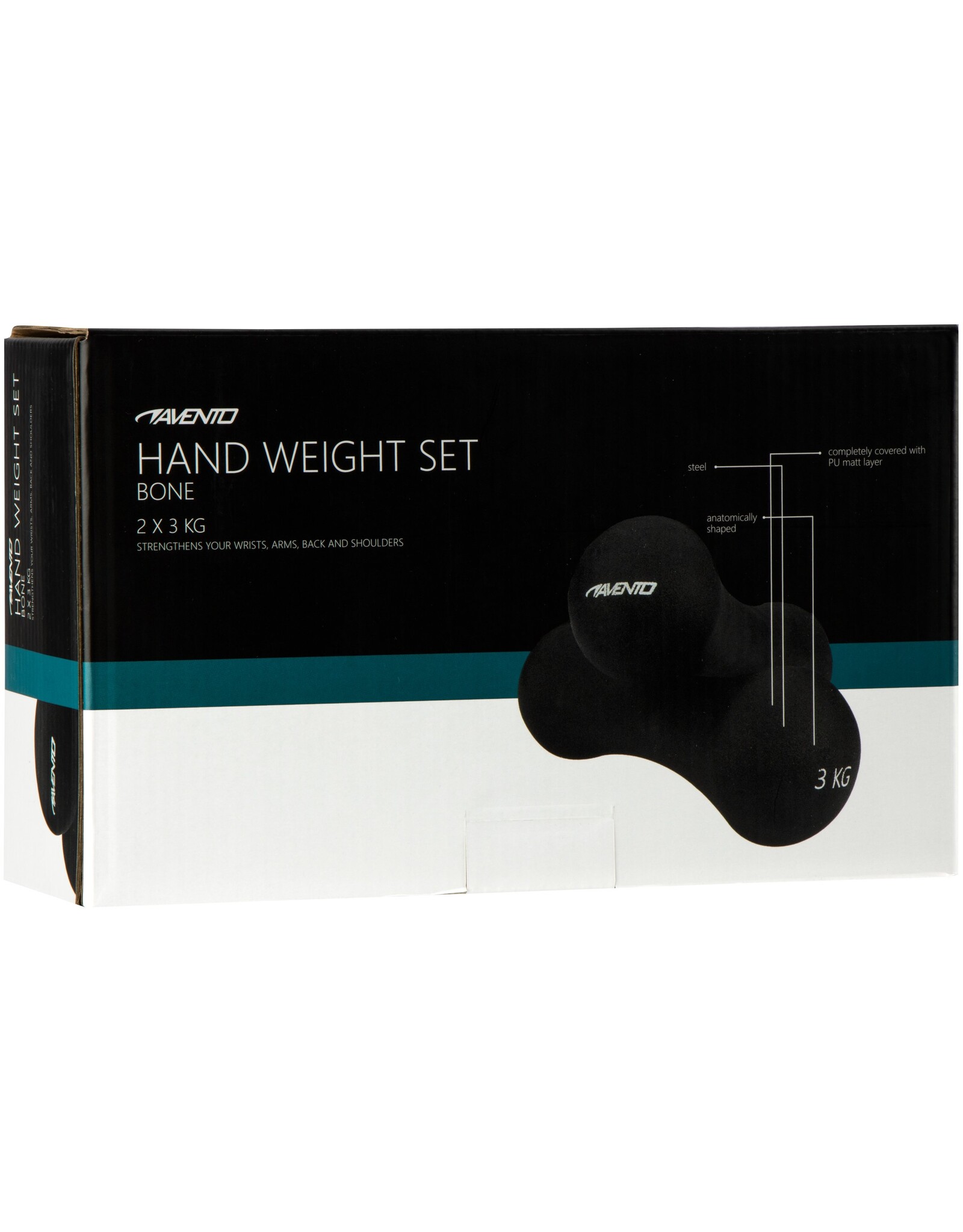 Avento Handgewicht Set • Bone - 2x 3 kg •