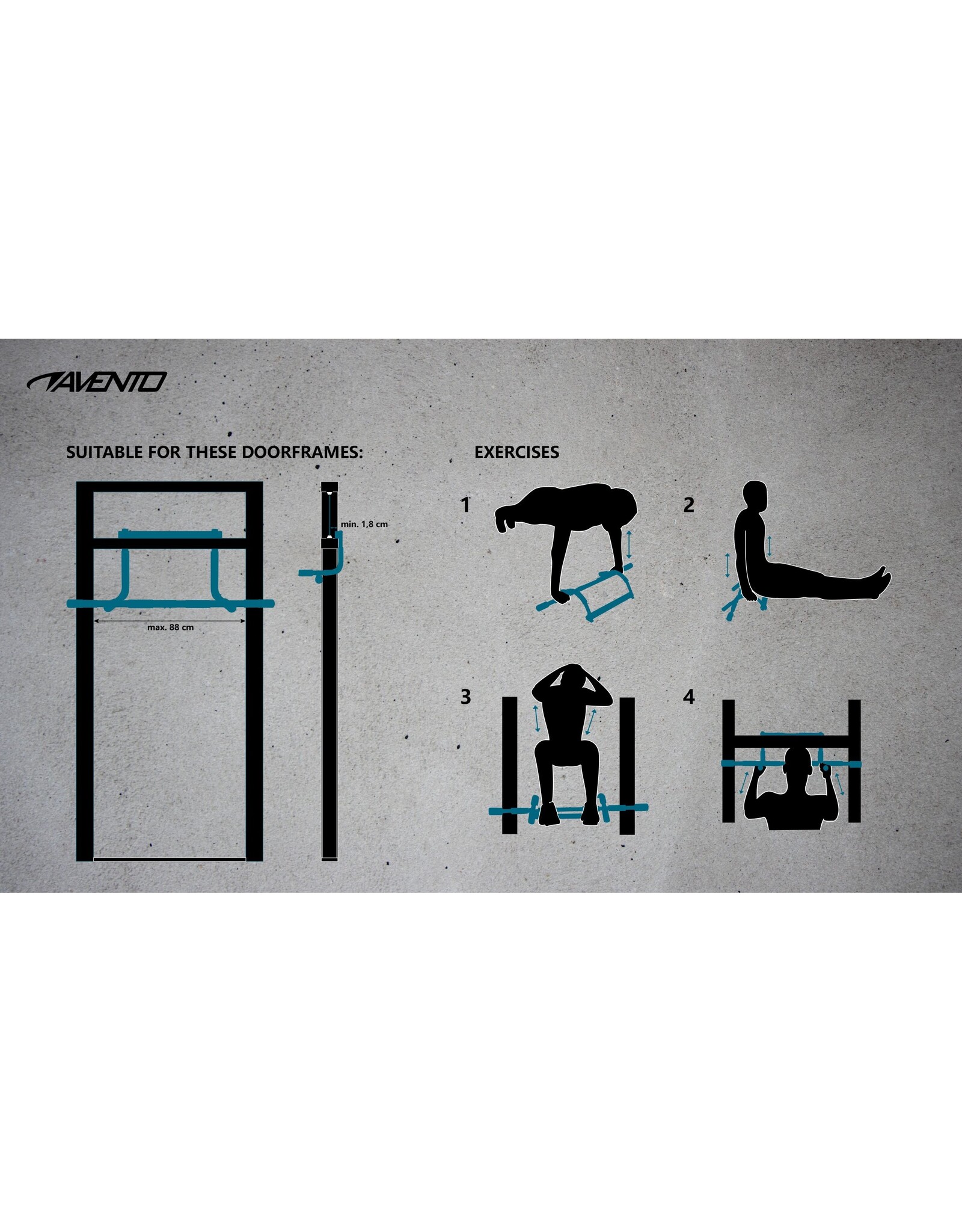 Avento Multi-Fitness Deurpost Trainer