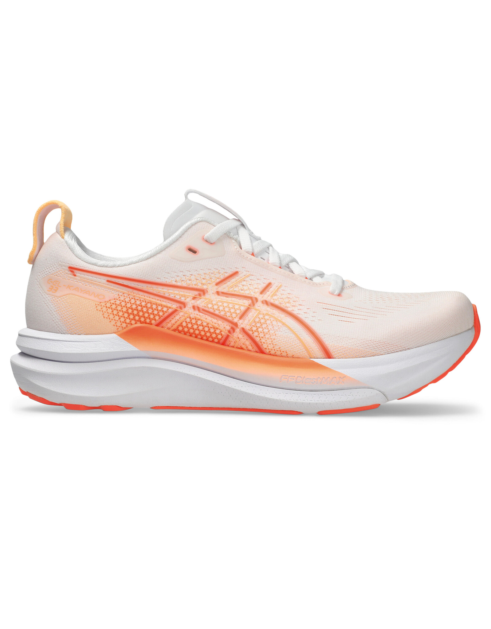 Asics GEL-KAYANO 33-Dames-WHITE/VIVID CORAL