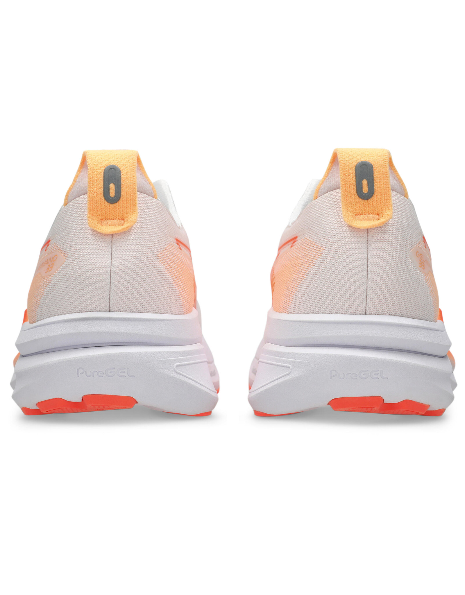 Asics GEL-KAYANO 33-Dames-WHITE/VIVID CORAL