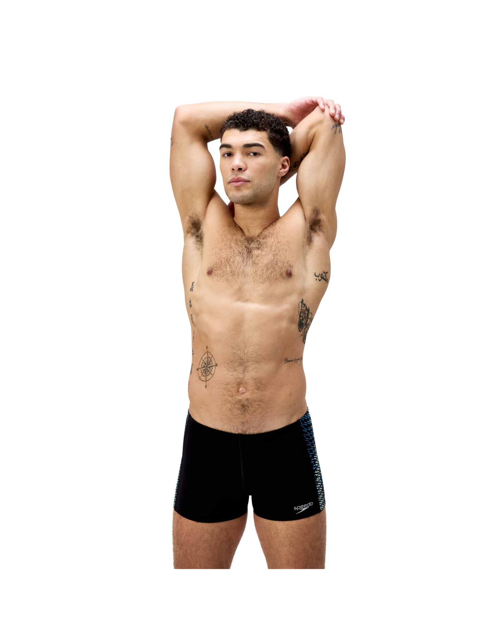 Speedo END+ TECH PANEL AQUASHORT BLA/GRE