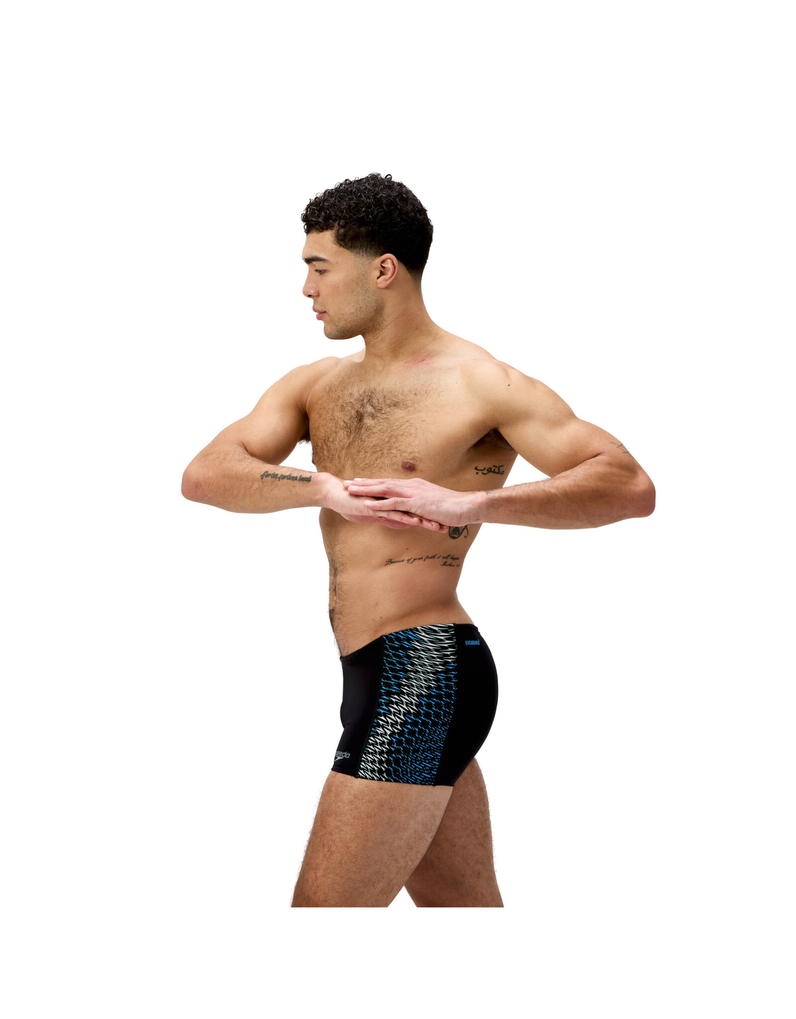 Speedo END+ TECH PANEL AQUASHORT BLA/GRE