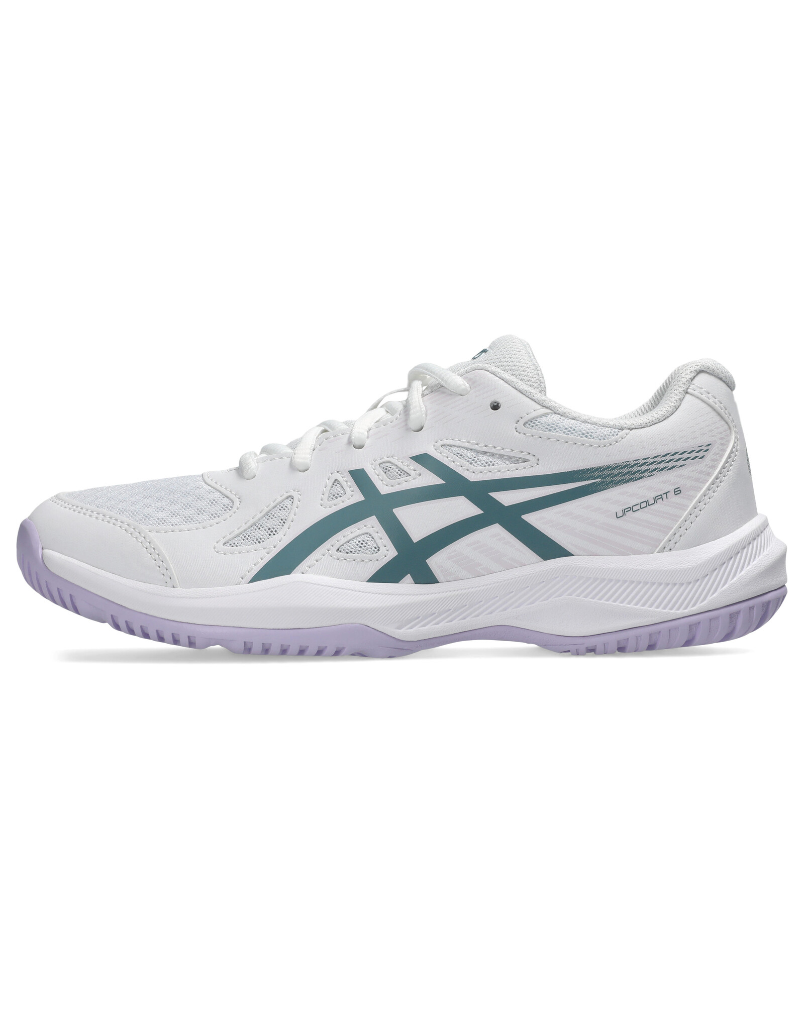 Asics UPCOURT 6 GS-Kinderen-WHITE/FOGGY TEAL