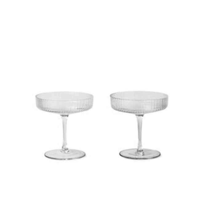 ferm LIVING Ripple Champagne Saucer Clear