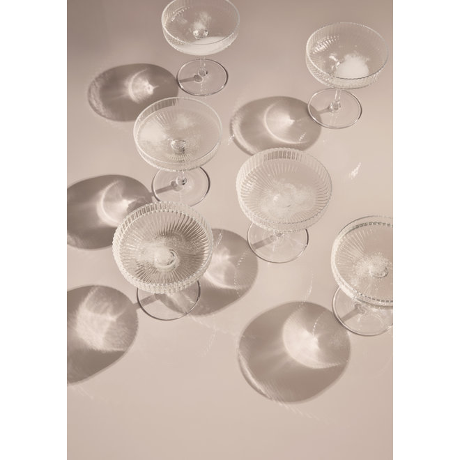 ferm LIVING Ripple Champagne Saucer Clear