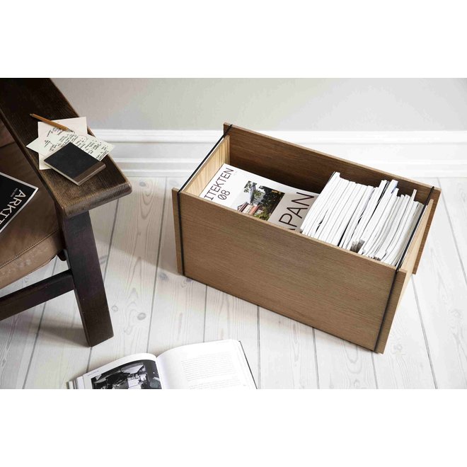 Moebe Storage Box Oak/Black