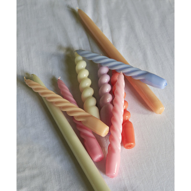 HAY Candle Twist Set of 6 Pcs Arctic Blue Teal Pink