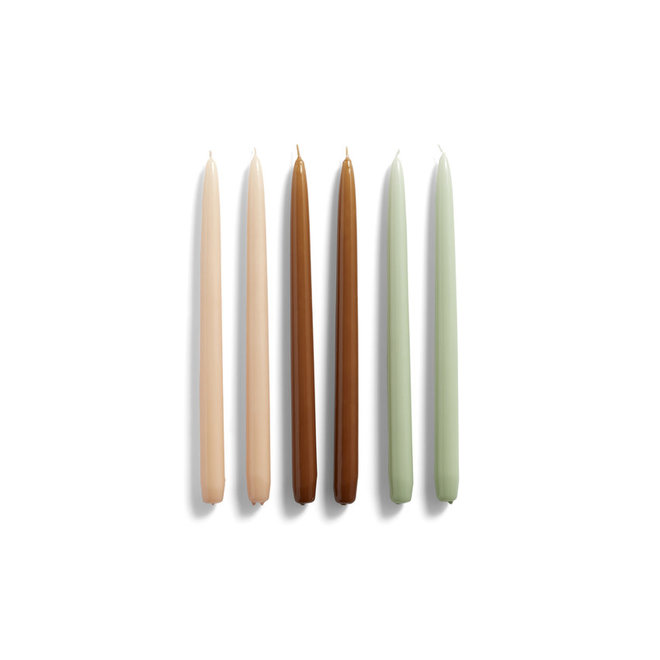 HAY Candle Conical set of 6 Peach Caramel Mint