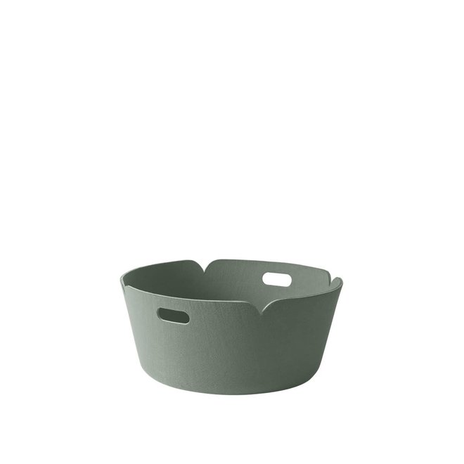 Muuto Restore Round Basket Dusty Green