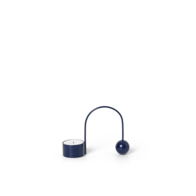 ferm LIVING Balance Tealight Holder Deep Blue