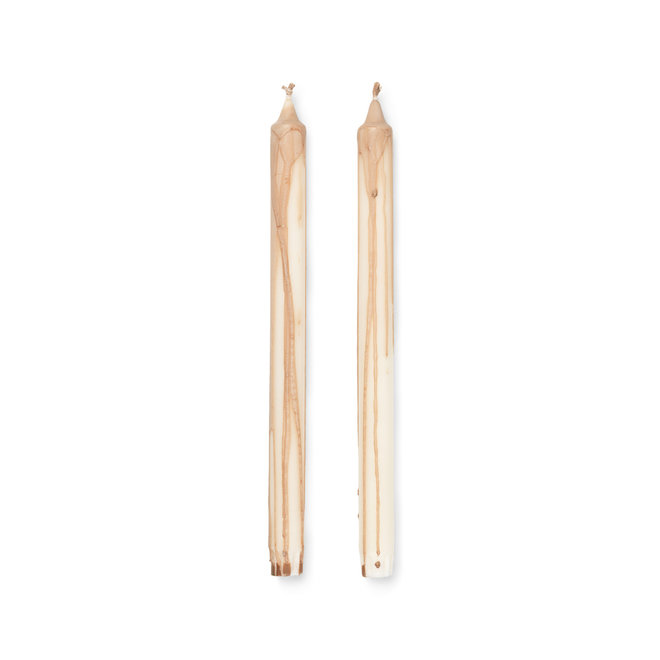 ferm LIVING Dryp Candles Set of 2 Beige