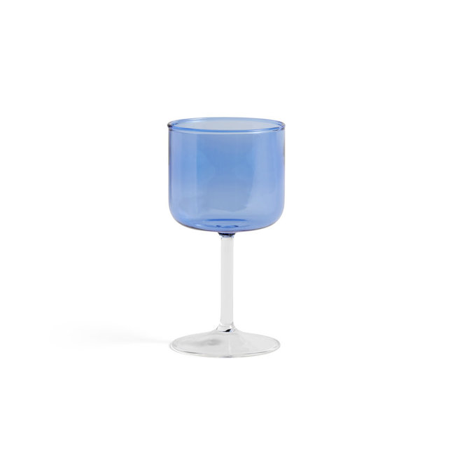 HAY Tint Wine Glass Set of 2 Blue and Clear