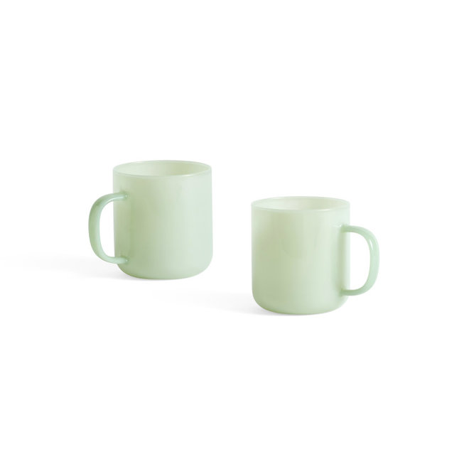 HAY Borosilicate Mug Set of 2 Jade Light Green