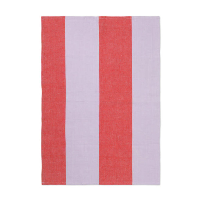 ferm LIVING Hale Tea Towel Red/Lilac