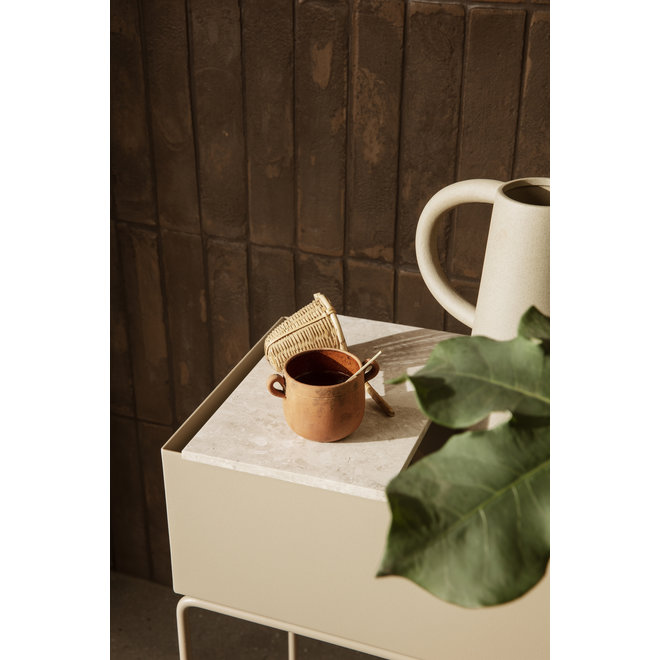 ferm LIVING Tray for Plant Box Marble Dark Brown