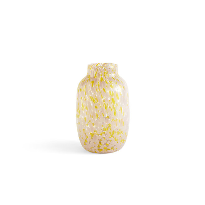 HAY Splash Vase Round L Light Pink and Yellow