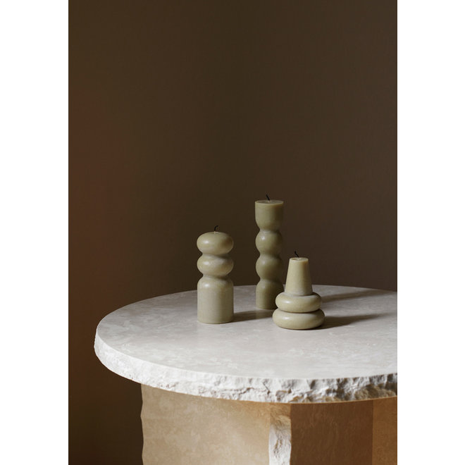ferm LIVING Torno Candles Set of 3 Sand