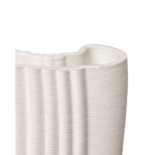 ferm LIVING Moire Vase Off White