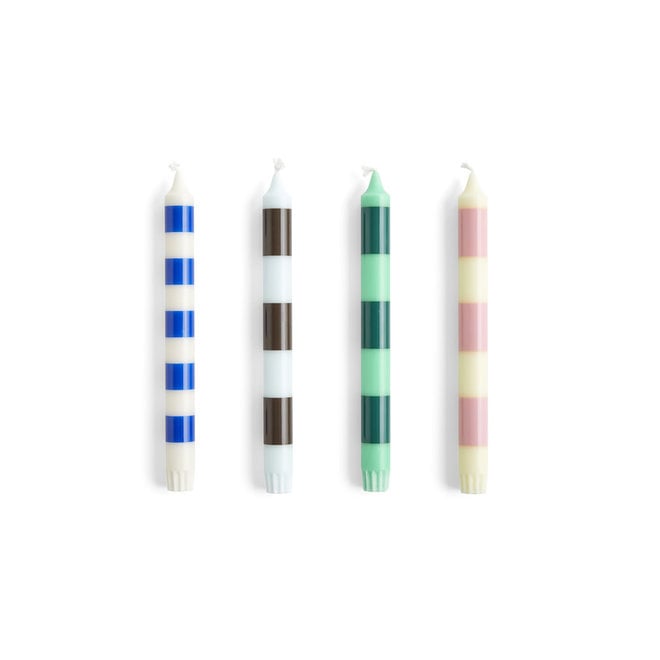 HAY Stripe Candle Set of 4 Crisp