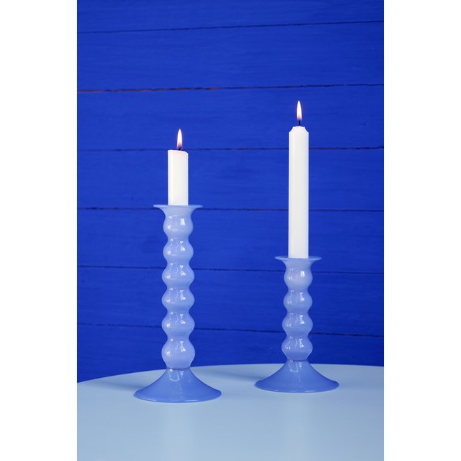 HAY Wavy Candleholder Medium Jade light blue