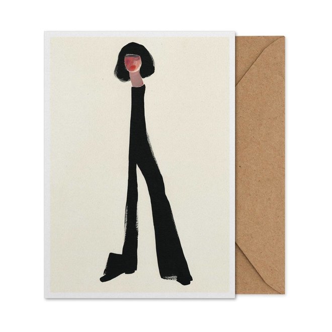 Paper Collective Black Pants  A5 Art Card