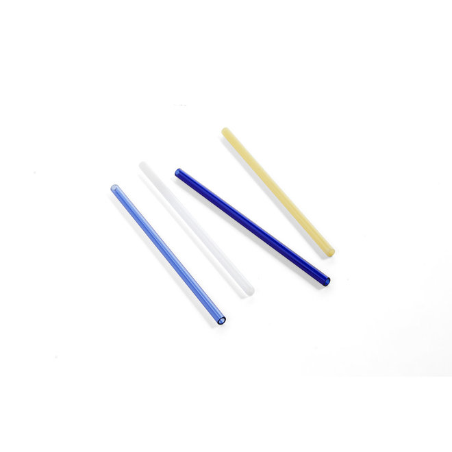 HAY Sip Straight Straw Set of 4 Opaque mix