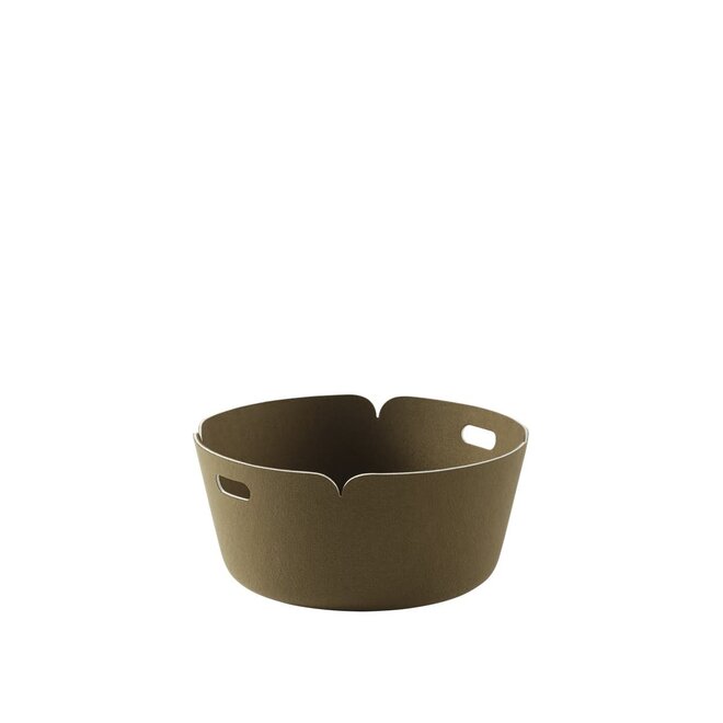 Muuto Restore Round Basket Brown Green