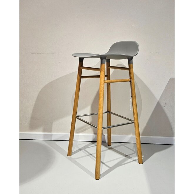 Normann Form Barstool 75cm Oak Grey