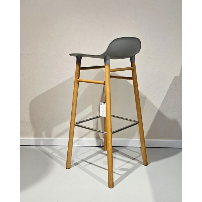 Normann Form Barstool 75cm Oak Grey