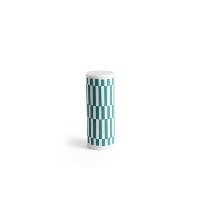 HAY Column Candle Large Light Grey and Green