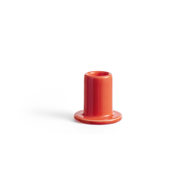 HAY Tube Candleholder Small Warm Red